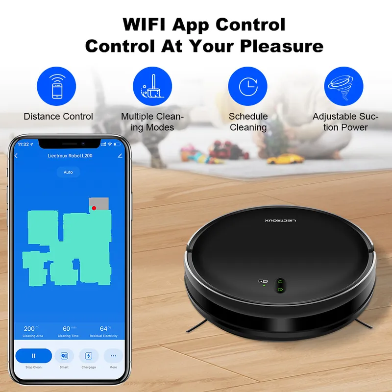Smart Home Devices - LIECTROUX L200 로봇 진공 청소기 스마트