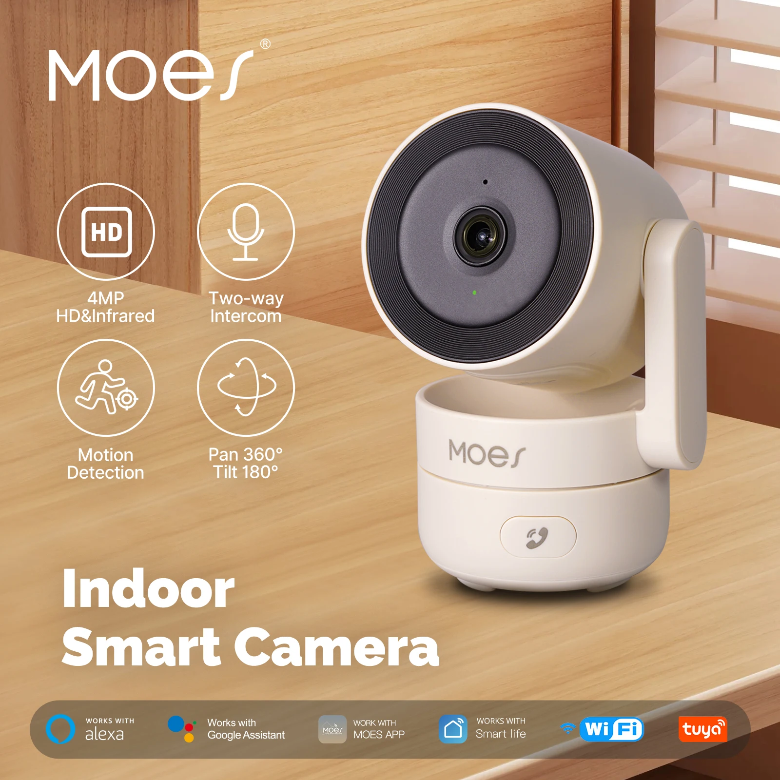 Smart Home Imou - MOESTuya WiFi 실내 팬/틸트 스마트 보안