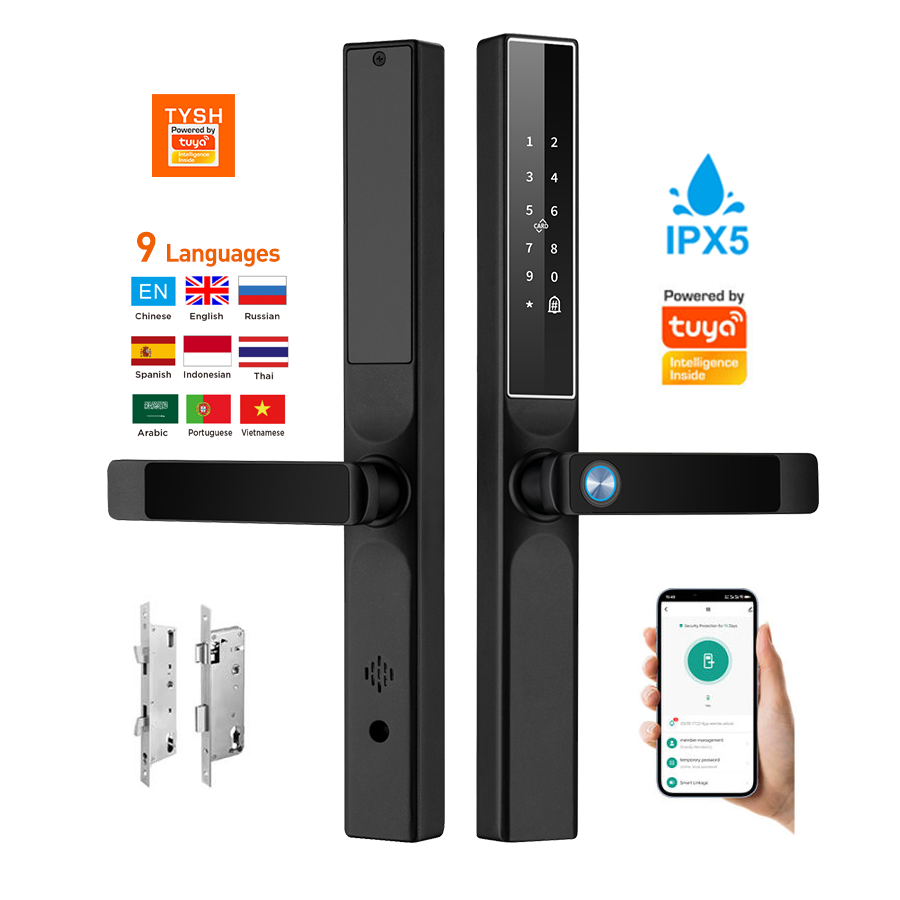 Smart Home Door Lock - 투야 앱 지문 도어락 코드 카드