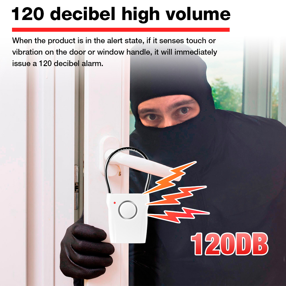 Door Window Sensor - 조정 가능한 설정이있는 120dB 도어 핸들