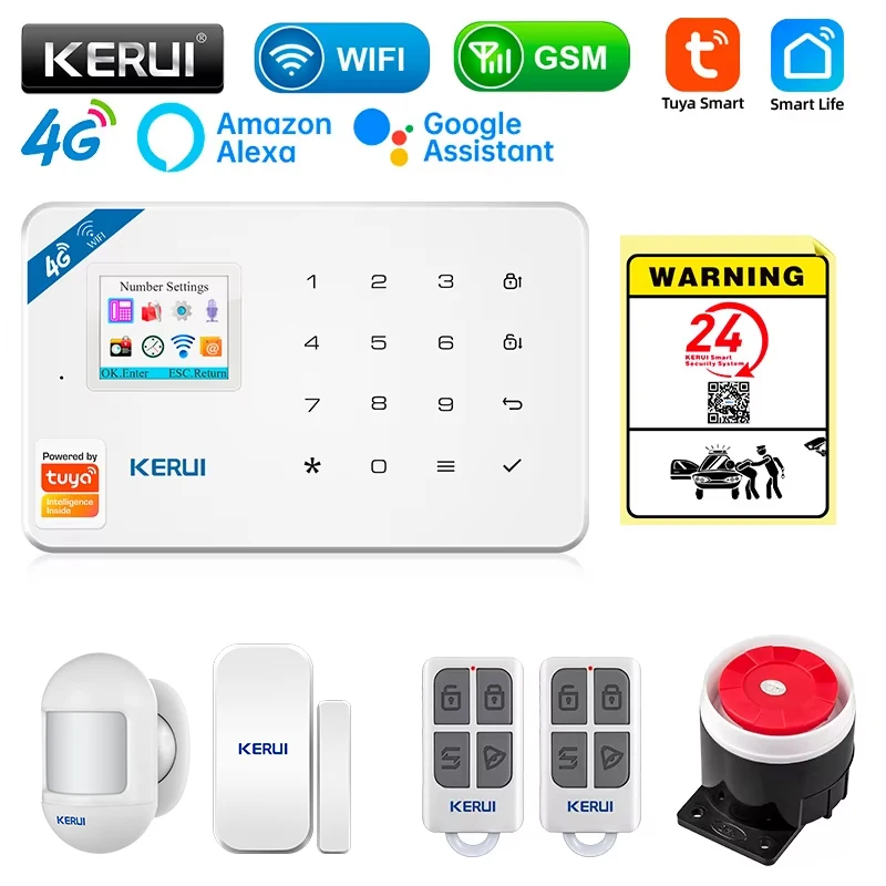 Smart Home Demo Kit - KERUI 보안 경보 시스템 키트 W184