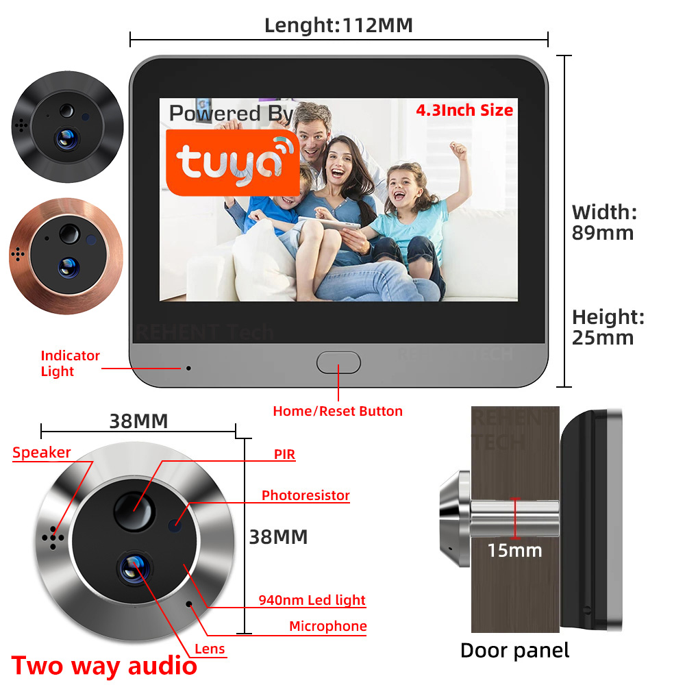 Smart Home Battery Camera - 미니 양방향 오디오 3MP 투야 스마트라이프