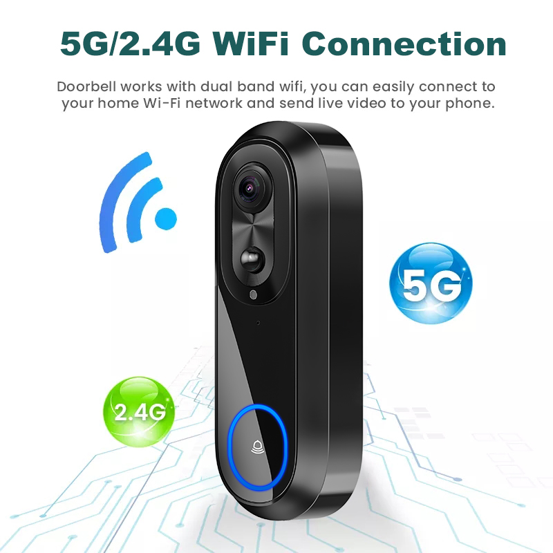 5G 2.4G WiFi 비디오 초인종 1080P 무선  - Smart Home Battery Camera 리뷰 및 가격
