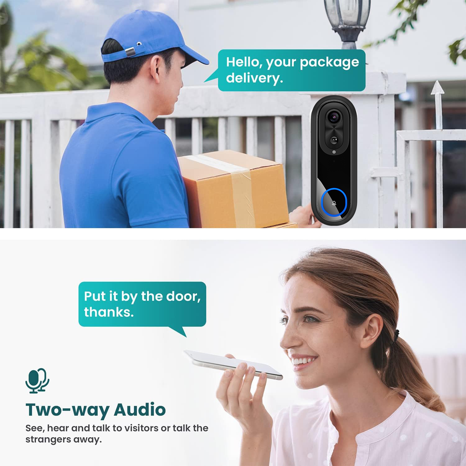 5G 2.4G WiFi 비디오 초인종 1080P 무선  - Smart Home Battery Camera 리뷰 및 가격