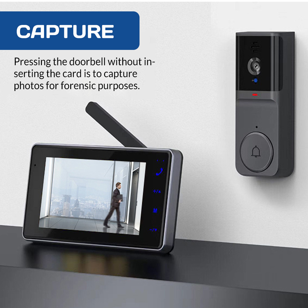4.3인치 HD IPS 스크린 무선 비주얼 인터콤 초인 - Smart Home Video Doorbell 리뷰 및 가격