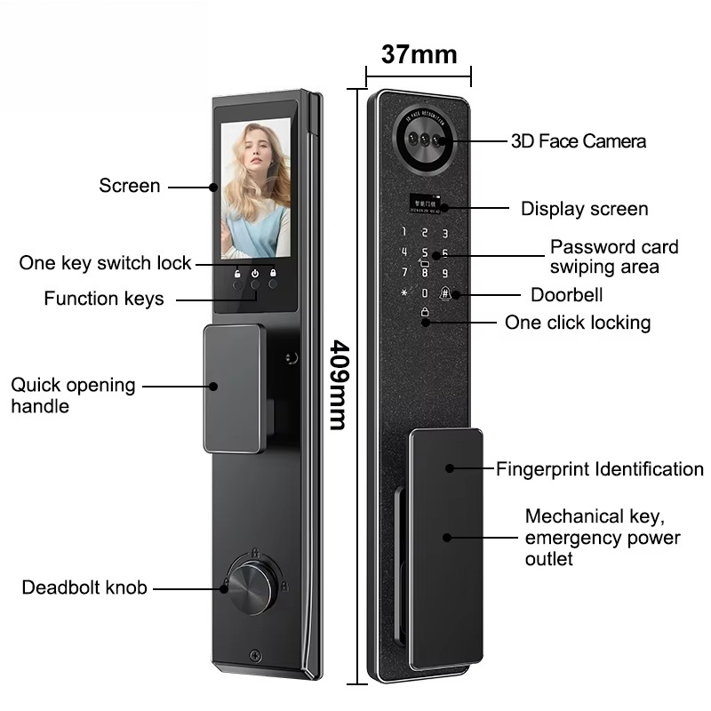 Tuya WiFi 스마트 도어 잠금 장치, 가정용 생체 - Smart Home Door Lock 리뷰 및 가격
