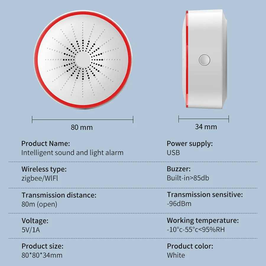 Tuya WiFi ZigBee 스마트 알람 사이렌 지능 - Smart Home Theater 리뷰 및 가격