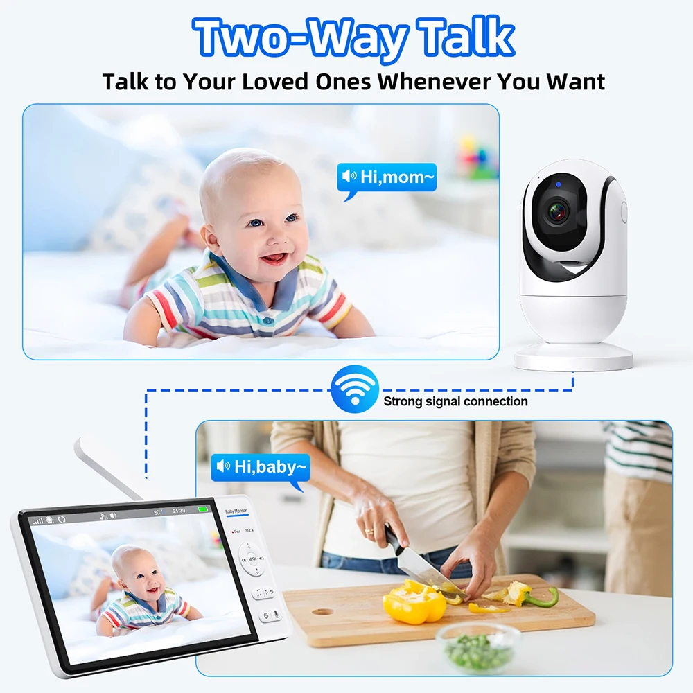 와이파이 없음 7인치 베이비 모니터 양방향 오디오 야간 - Smart Home Battery Camera 리뷰 및 가격