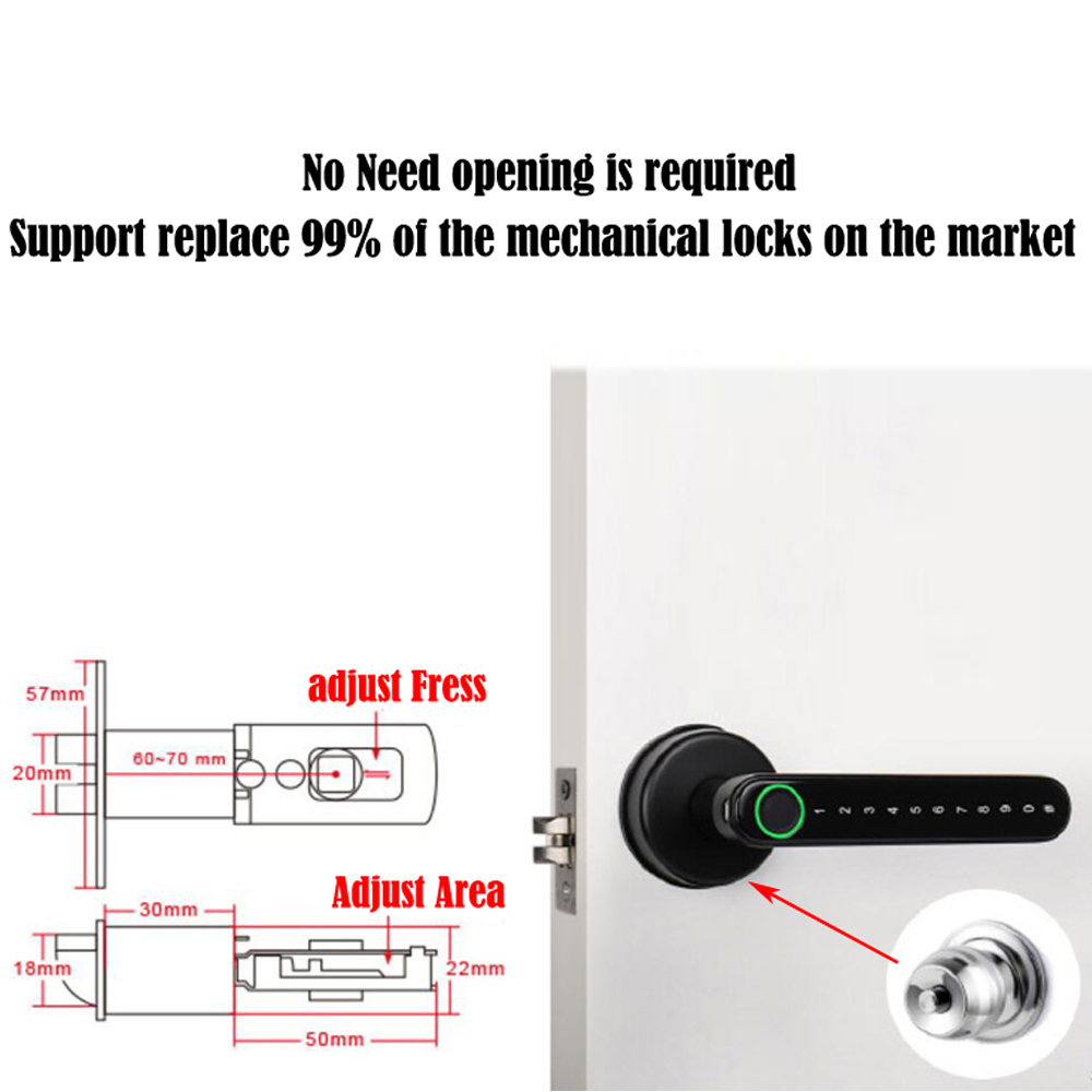 TTLock 스마트 블루투스 지문 잠금 장치 전자 손잡 - Smart Home Door Lock 리뷰 및 가격
