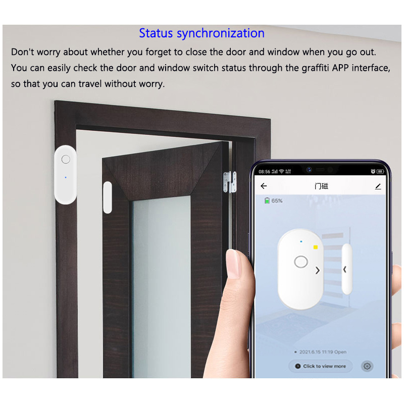원격 수신 알람 Wi-Fi 지능형 도어 자기 감지기 그 - Door Window Sensor 리뷰 및 가격
