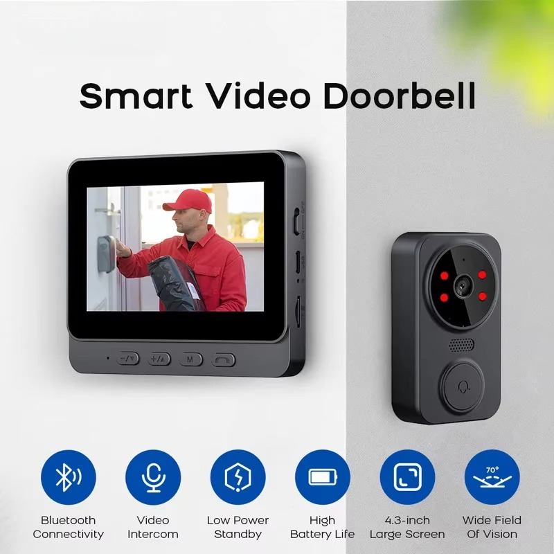 M8 스마트 비주얼 초인종 WiFi 양방향 인터콤 적외 - Smart Home Video Doorbell 리뷰 및 가격