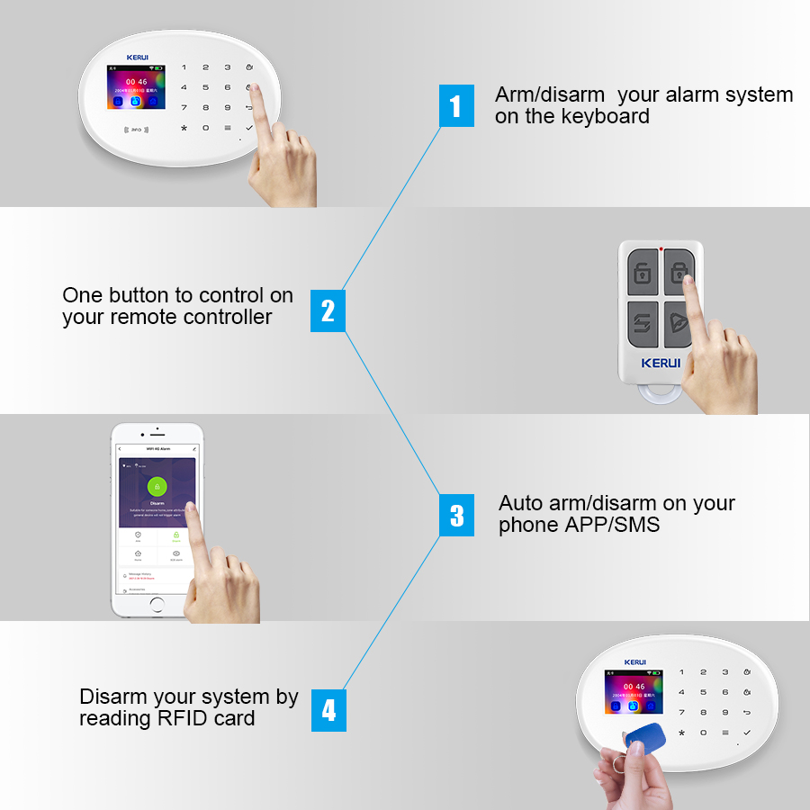 KERUI W202 와이파이 GSM 경보 시스템 키트, - Smart Home Demo Kit 리뷰 및 가격