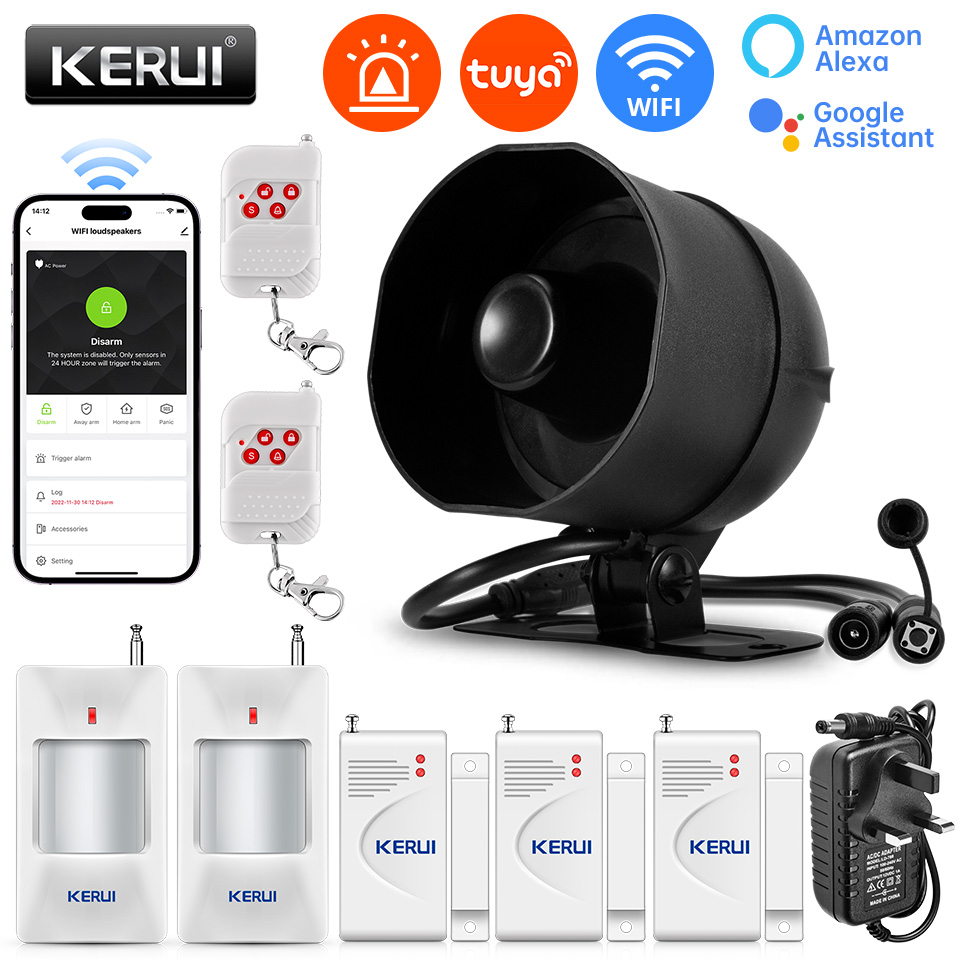 KERUI 120db 사이렌 경보 시스템 WiFi Tu - Smart Home Demo Kit 리뷰 및 가격