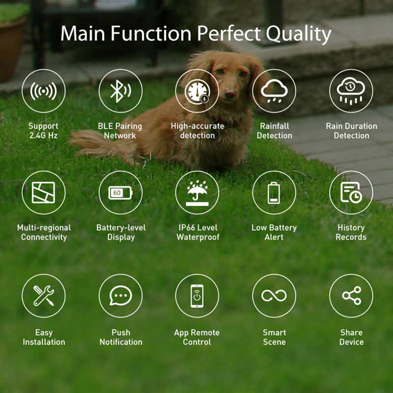 WiFi 레인 센서 강우량 지속시간 감지 실외 방수 배 - Smart Home Outdoor 리뷰 및 가격