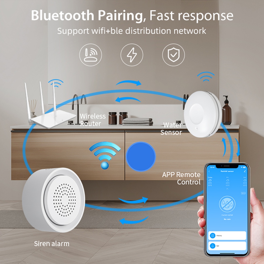 사이렌 알람 기능이 있는 BTLIFE-홍수 감지기 Wi - Smart Home Automation System 리뷰 및 가격