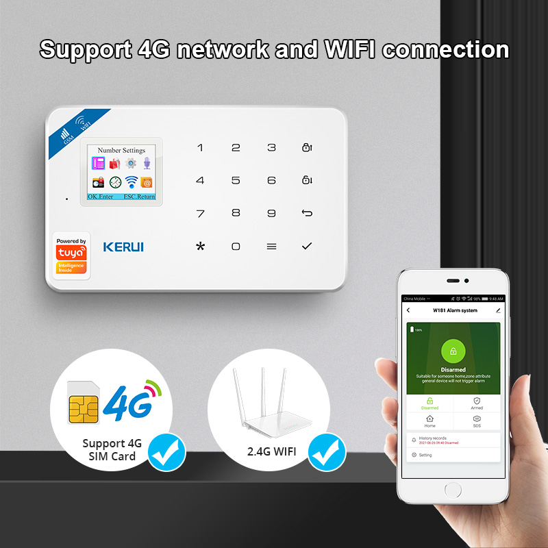 KERUI 보안 경보 시스템 키트 W184 4G WIF - Smart Home Demo Kit 리뷰 및 가격