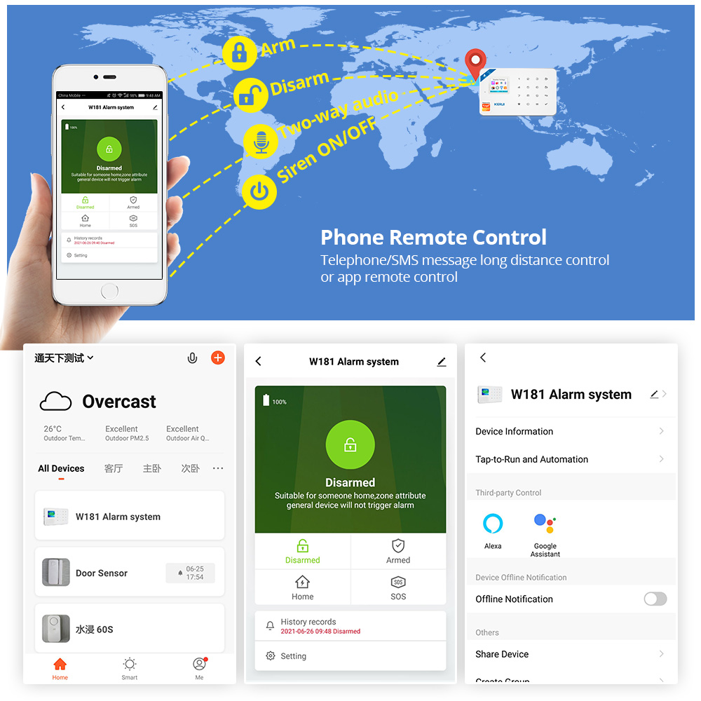 KERUI 보안 경보 시스템 키트 W184 4G WIF - Smart Home Demo Kit 리뷰 및 가격