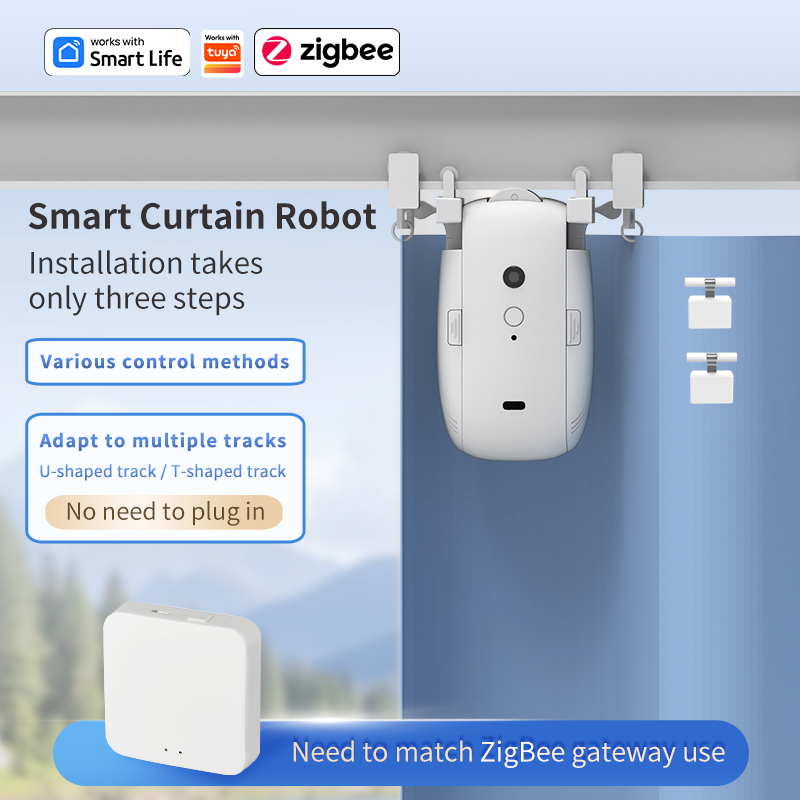 지그비 스마트 커튼 드라이버 로봇 자동 커튼 모터 커튼 - Smart Home Devices 리뷰 및 가격