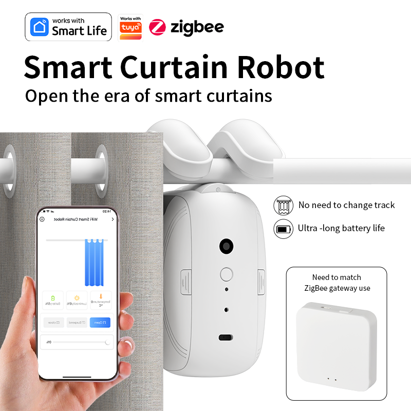 지그비 스마트 커튼 드라이버 로봇 자동 커튼 모터 커튼 - Smart Home Devices 리뷰 및 가격