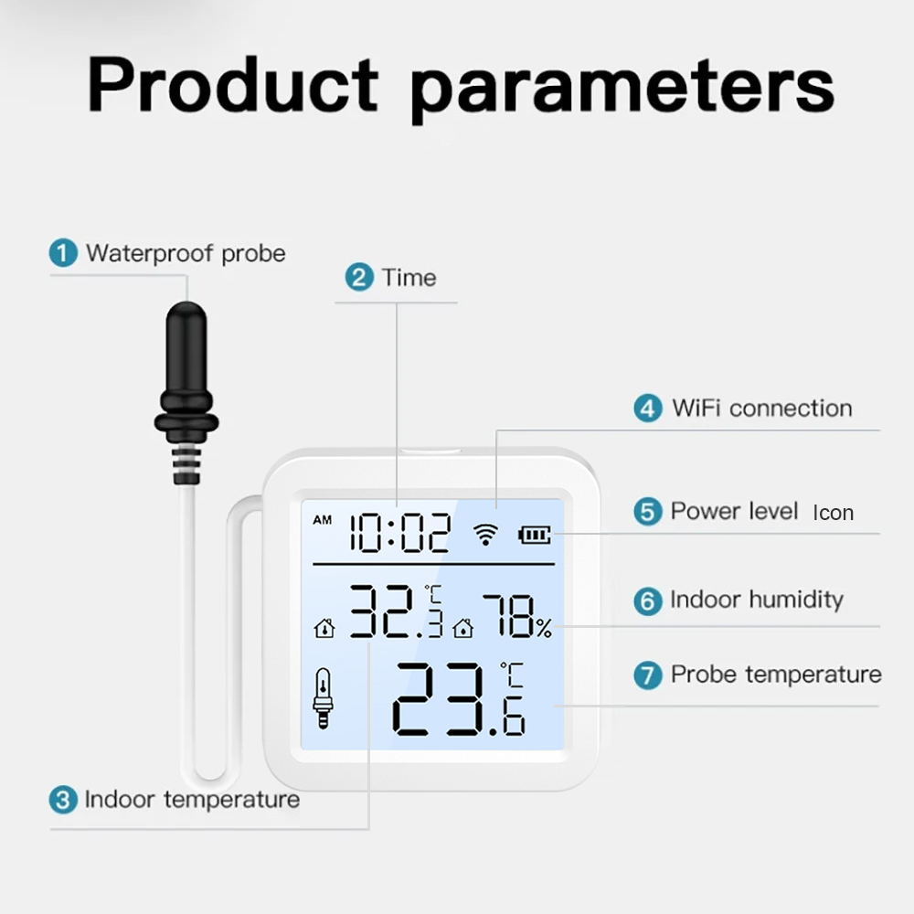 외부 프로브가 있는 WiFi 습도 온도 센서, 실내/실 - Smart Home Outdoor 리뷰 및 가격